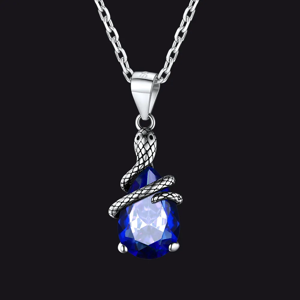 Crystal Snake Wrap Clear Quartz Birthstone Necklace sold by FaithHeart