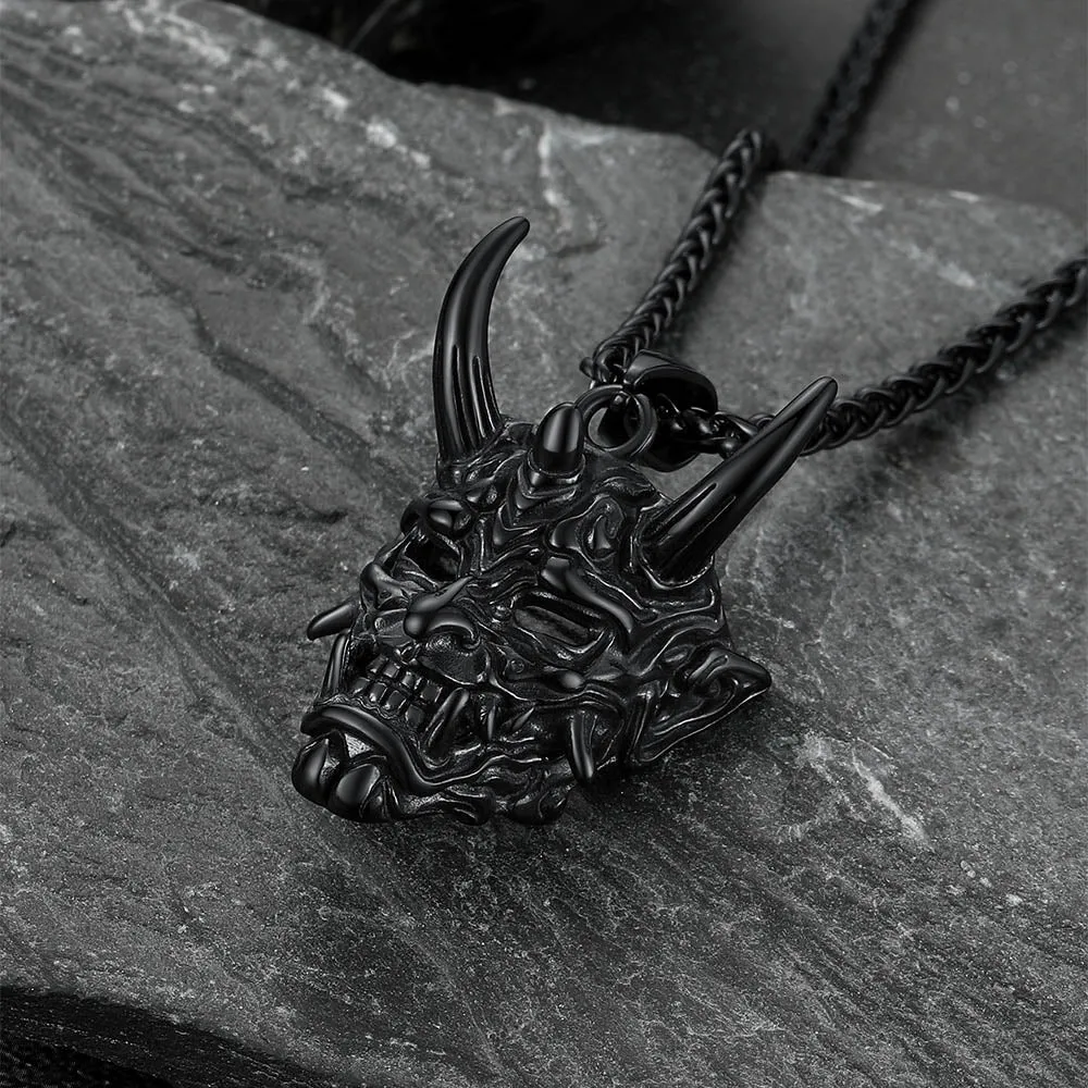 Gothic Evil Hannya Damon Mask Pendant Necklace for Men sold by FaithHeart product image thumbnail 5