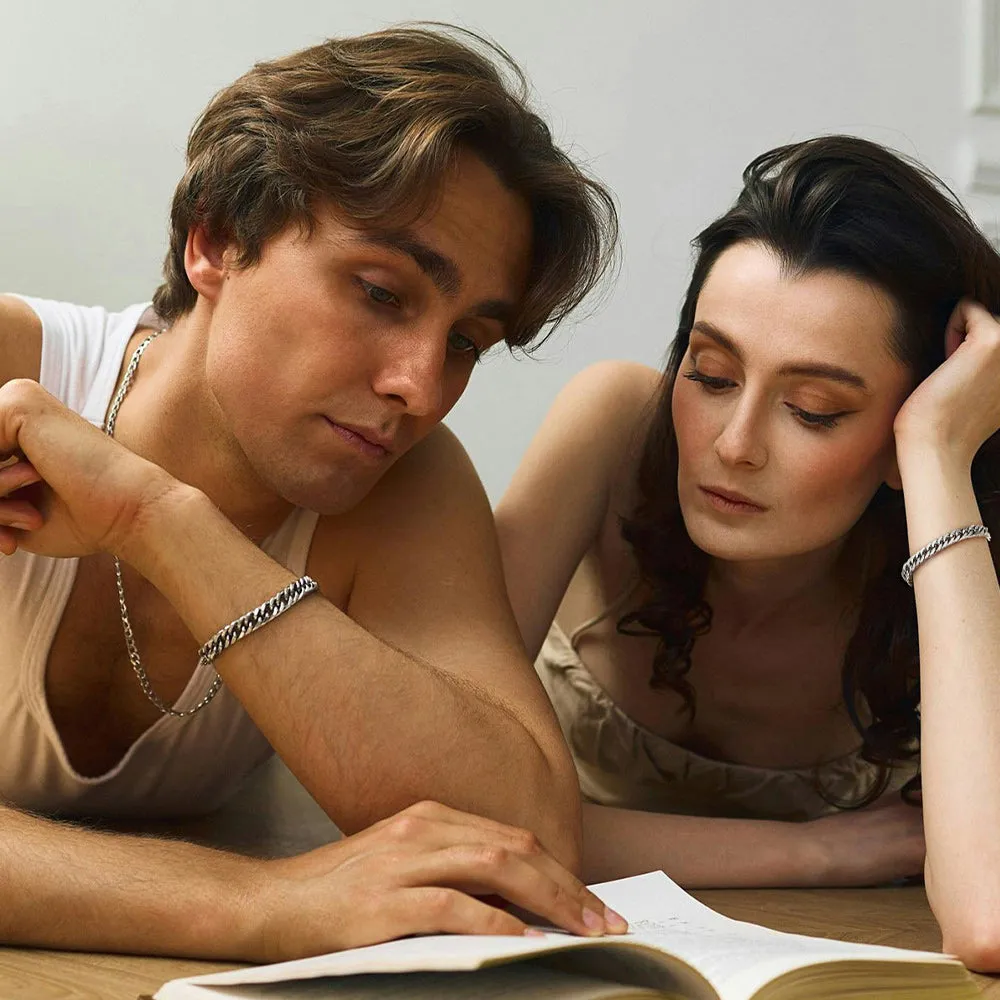 Thick Cuban Link Bracelet for Men in Stainless Steel sold by FaithHeart product image thumbnail 5