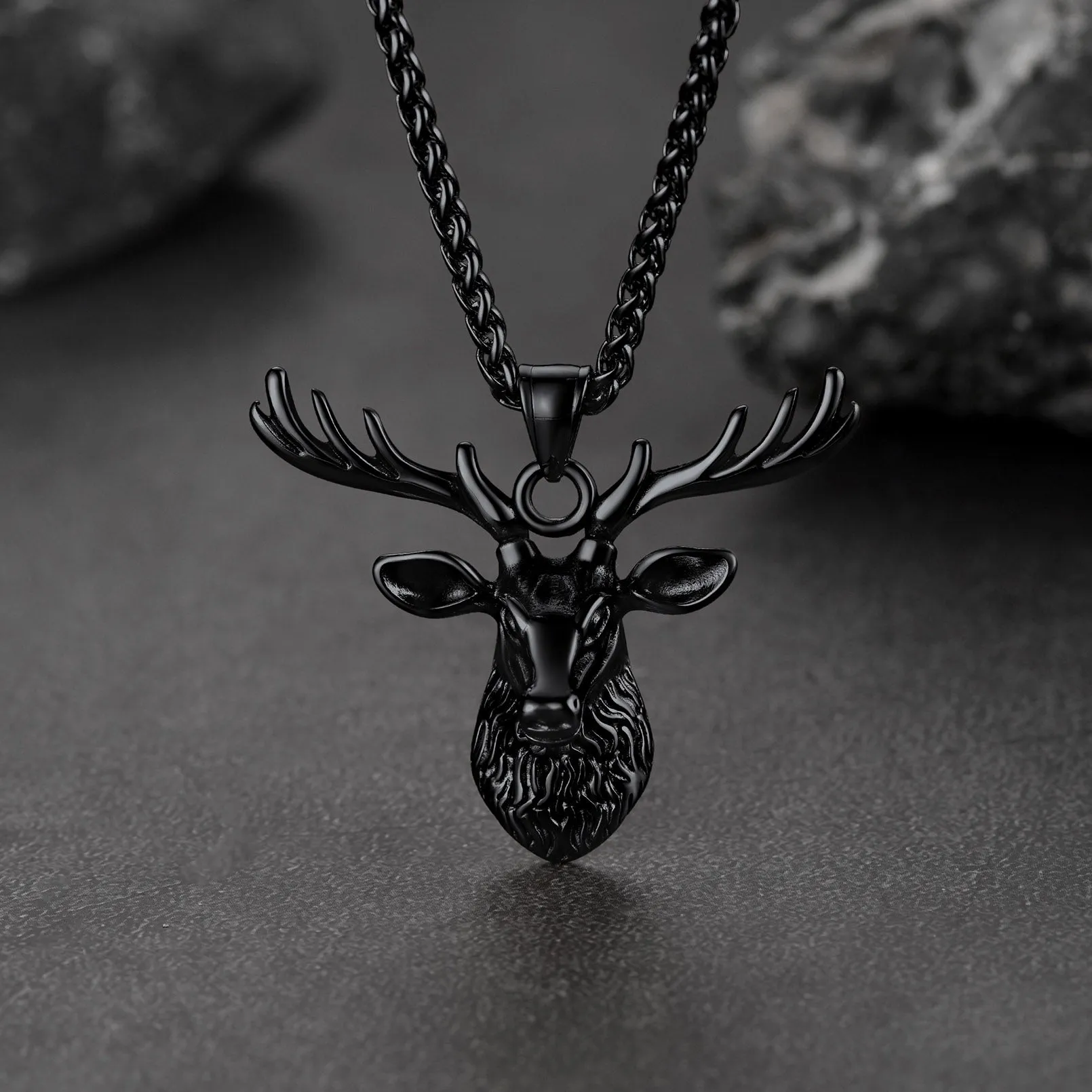 Vintage Viking Deer Necklace Pendant for Men Women sold by FaithHeart product image thumbnail 5