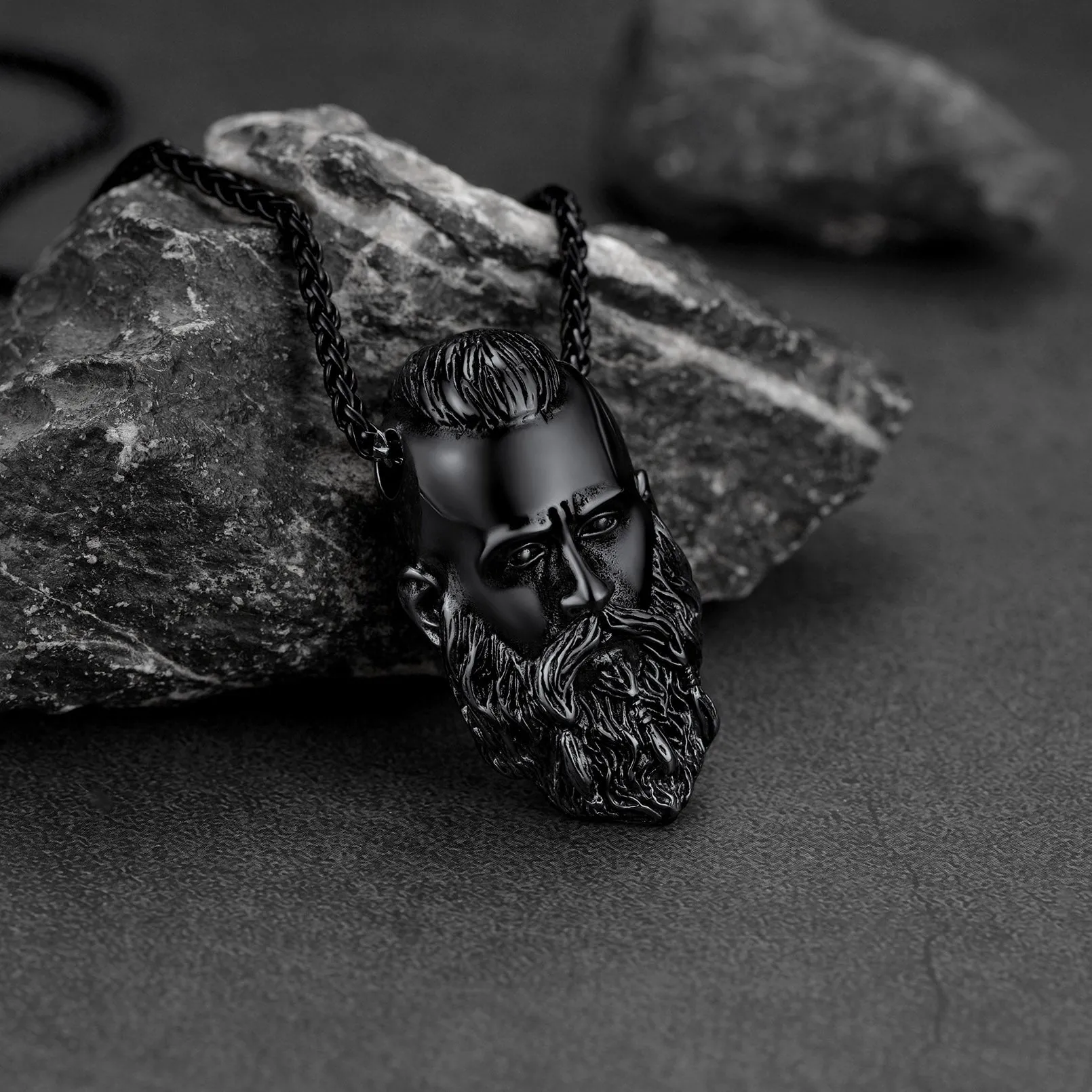 Flash Sale Nordic Viking Head Necklace Amulet Jewelry for Men Boys sold by FaithHeart product image thumbnail 5