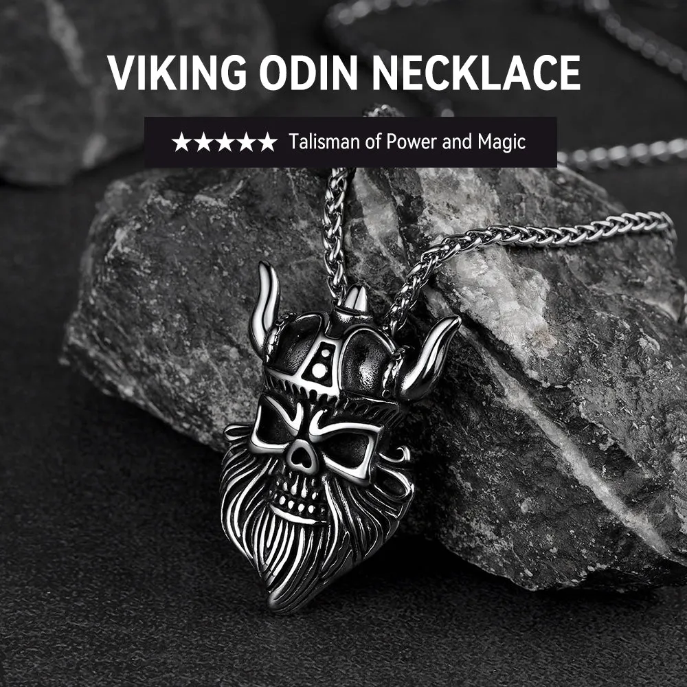 FaithHeart Vintage Viking Odin Pendant Necklace for Men Women sold by FaithHeart product image thumbnail 4