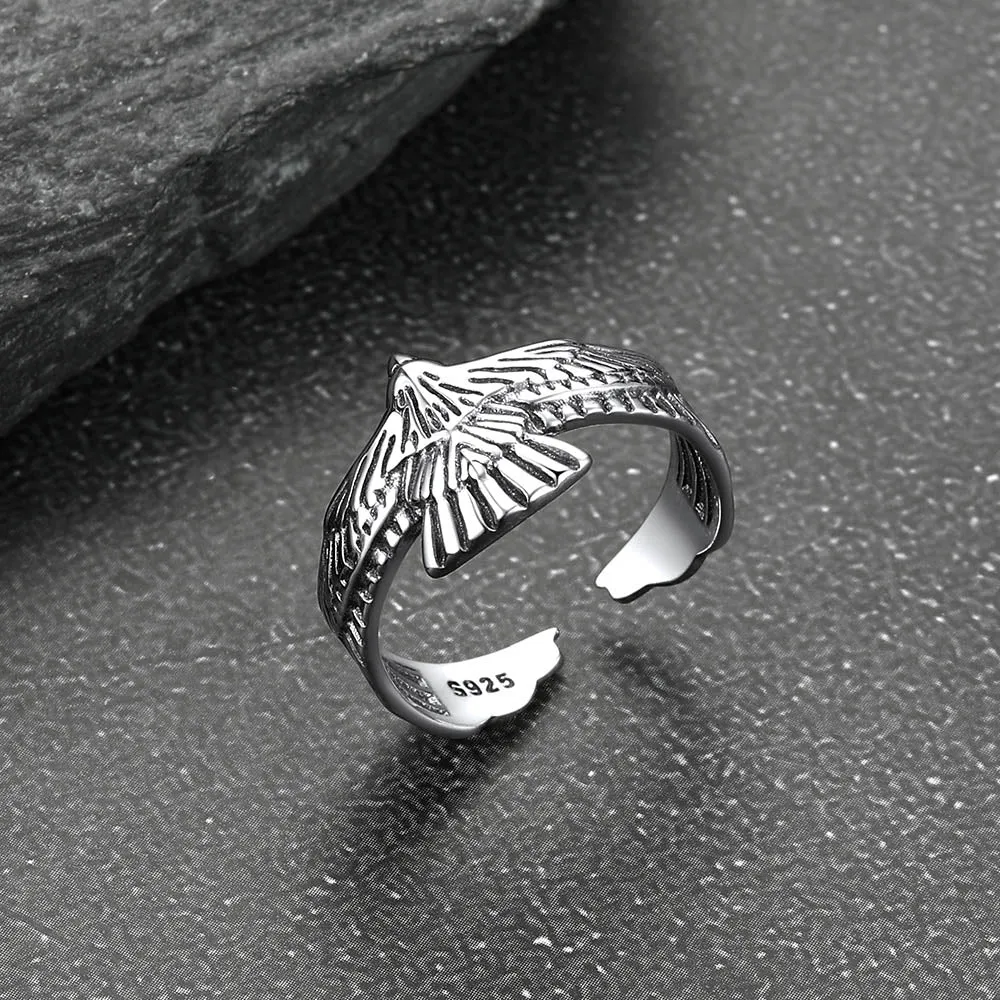 Faithheart Punk Vintage Hawk Open Adjustable Ring for Men sold by FaithHeart product image thumbnail 5