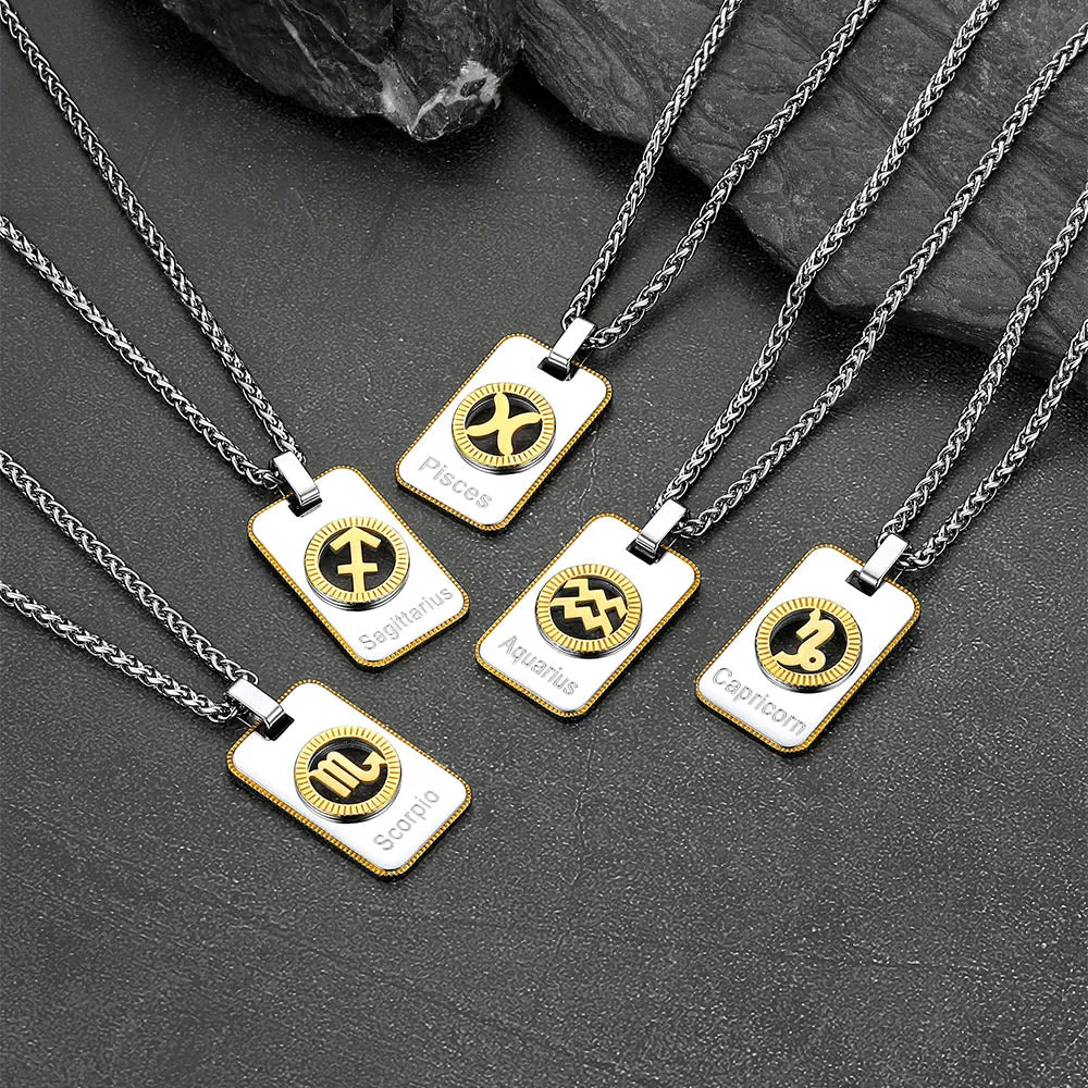 12 Constellation Horoscope Necklace for Men Women sold by FaithHeart product image thumbnail 3
