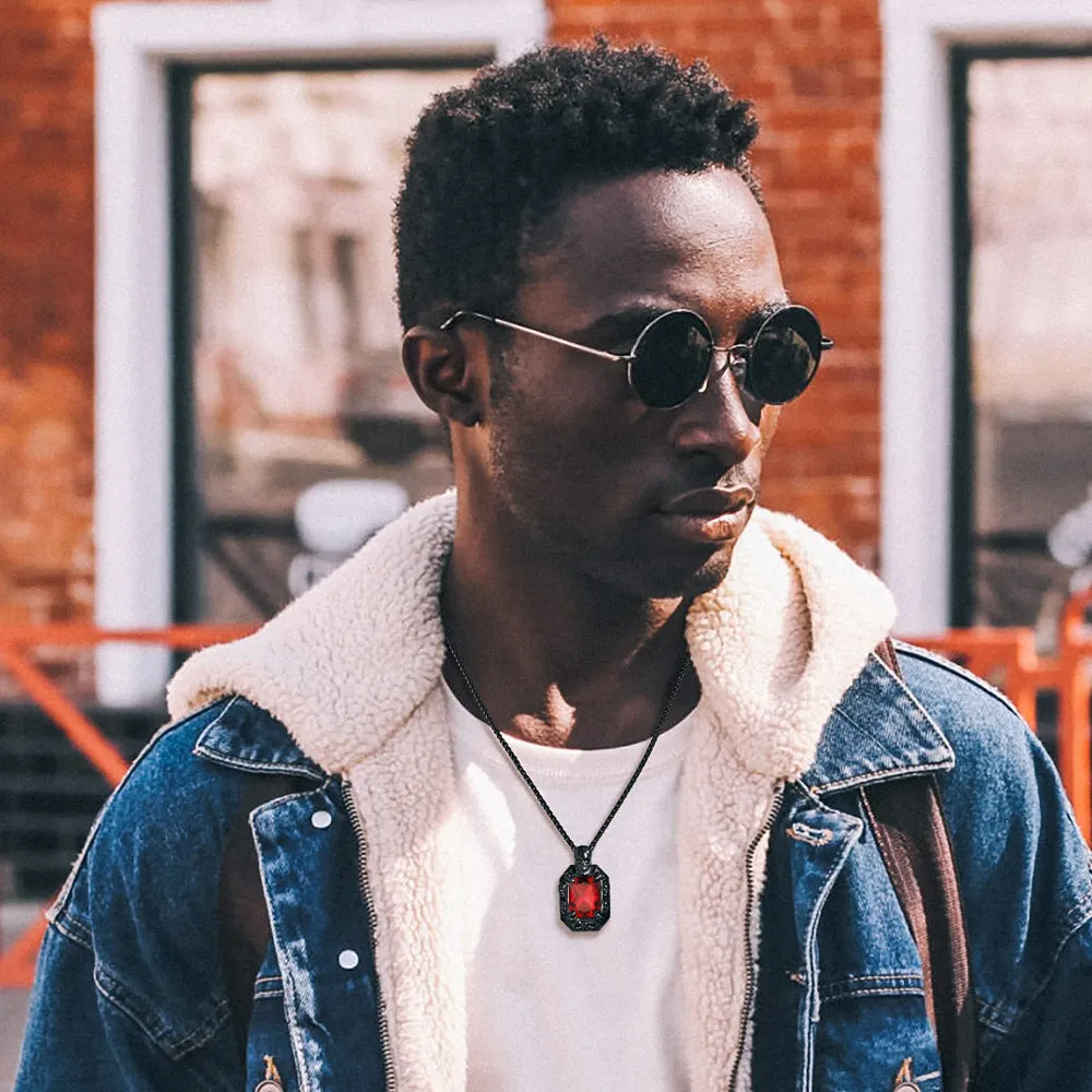 Gothic Skull Dragon Claw Crystal Necklace for Men sold by FaithHeart product image thumbnail 3