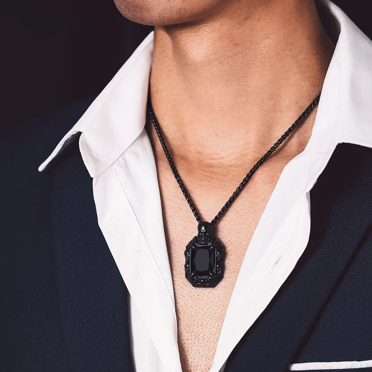 Gothic Skull Dragon Claw Crystal Necklace for Men sold by FaithHeart product image thumbnail 2