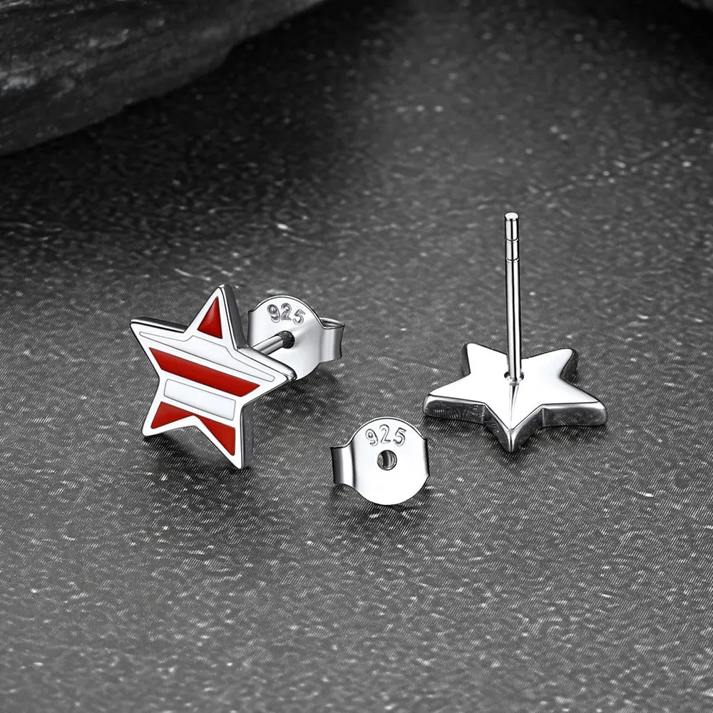 4th of July Star Earrings American Flag Studs for Women Men sold by FaithHeart product image thumbnail 5