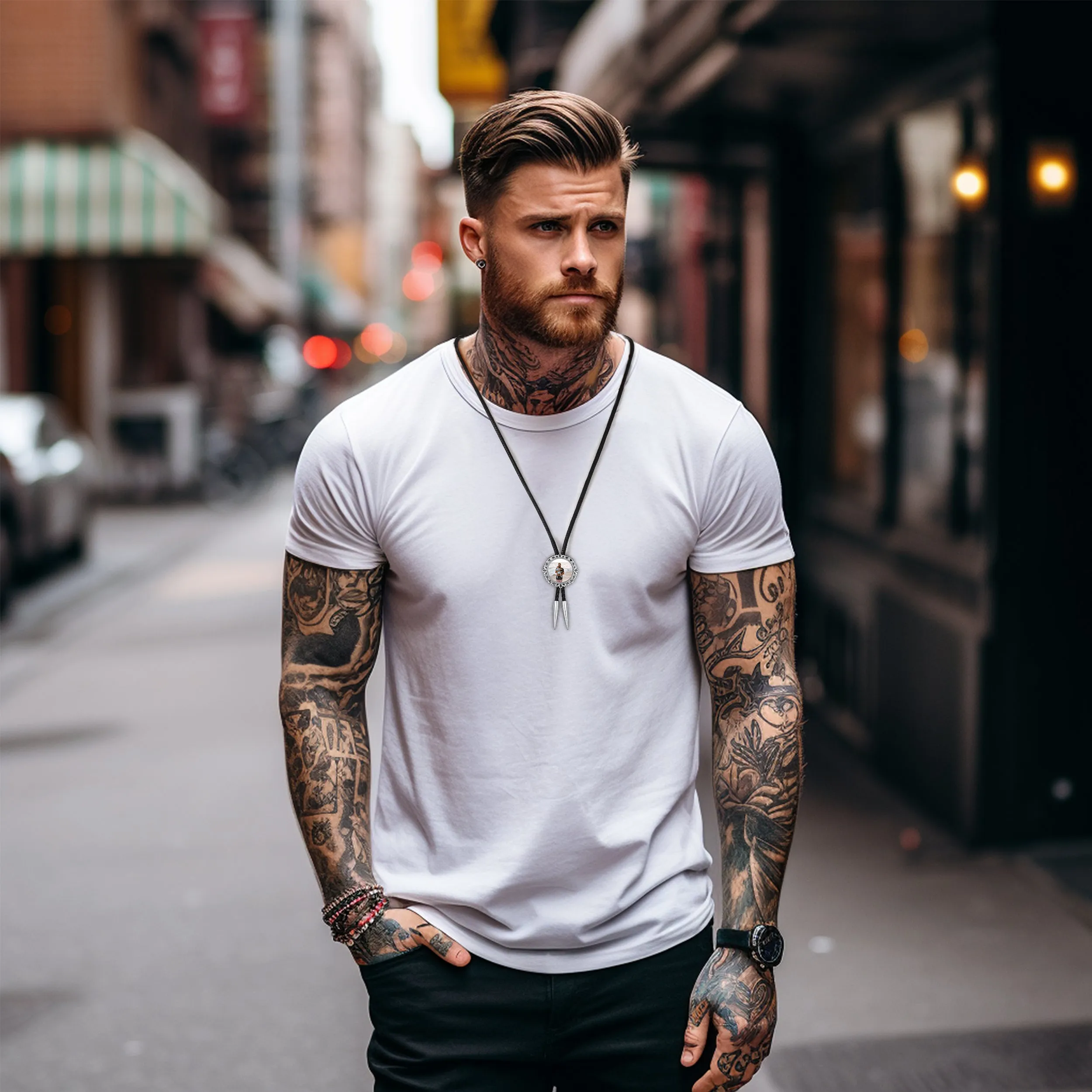 Customized Photo Bolo Ties Memorial Gift for Men Women sold by FaithHeart product image thumbnail 2