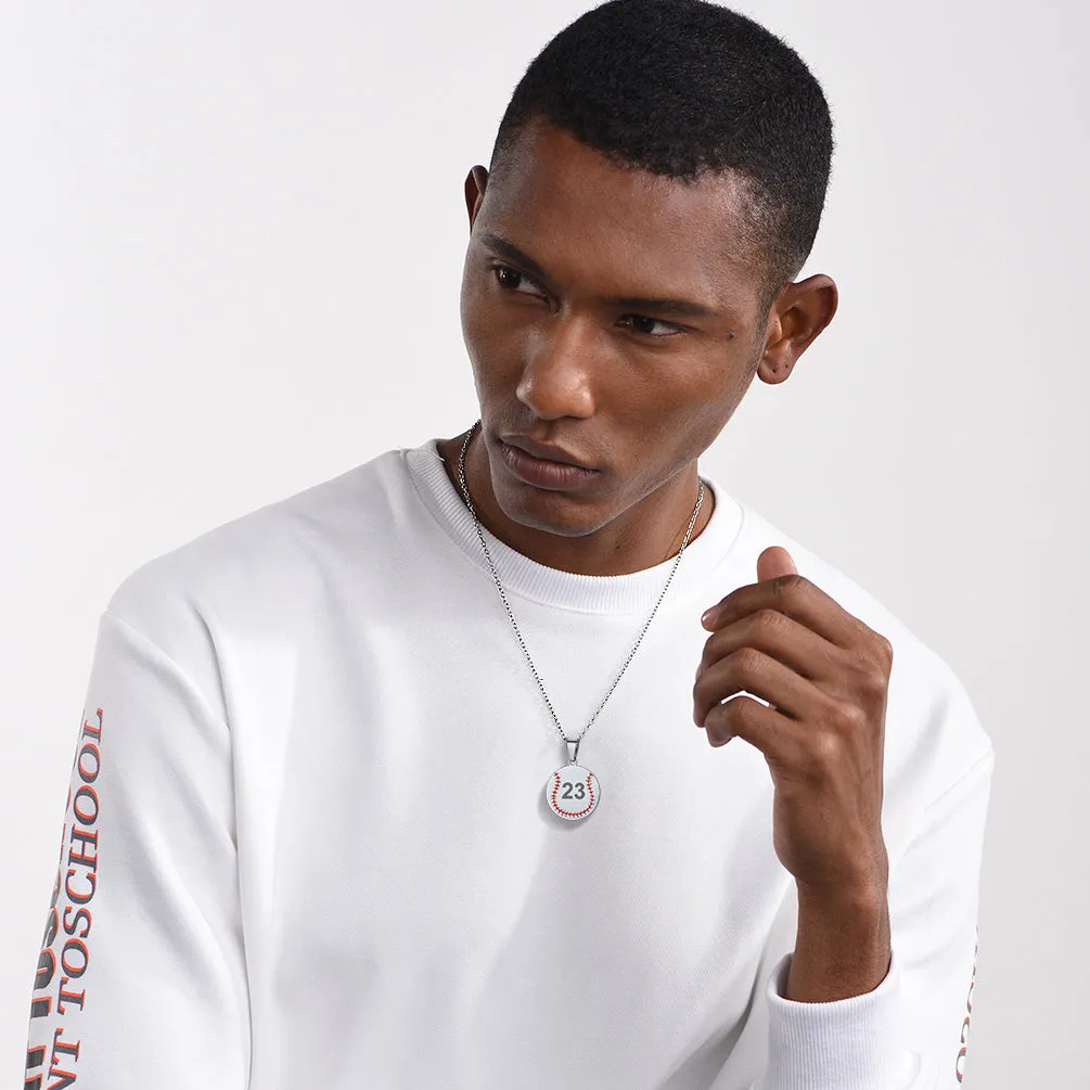 Custom Number Baseball Disc Necklace Sport Chain for Men sold by FaithHeart product image thumbnail 2