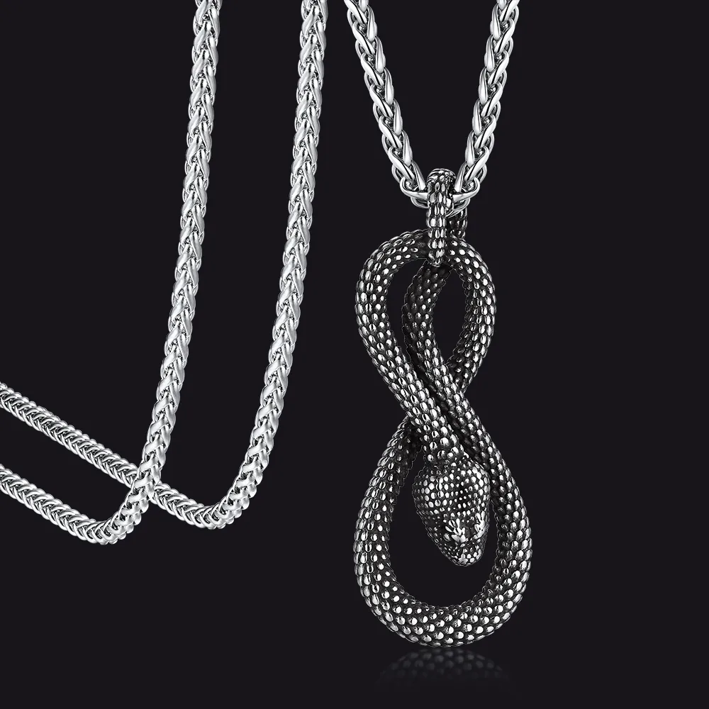 Gothic Eight Pythons Chain Armor Necklace for Men sold by FaithHeart