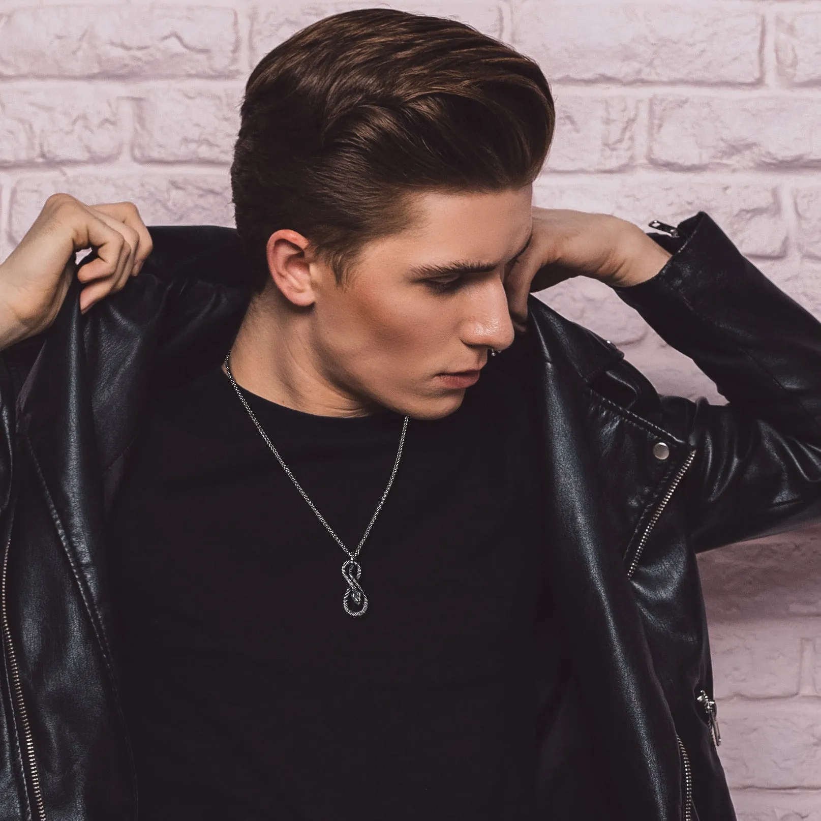 Gothic Eight Pythons Chain Armor Necklace for Men sold by FaithHeart product image thumbnail 3