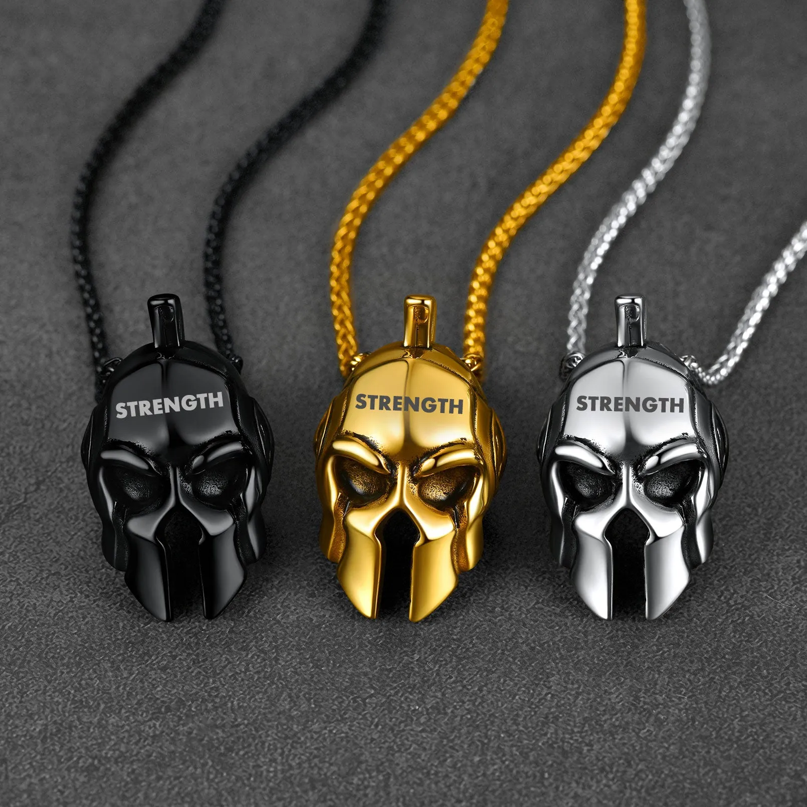 Flash Sale Spartan Helmet Pendant Necklace Greece Jewelry for Men sold by FaithHeart product image thumbnail 3