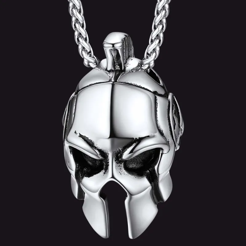 Flash Sale Spartan Helmet Pendant Necklace Greece Jewelry for Men sold by FaithHeart