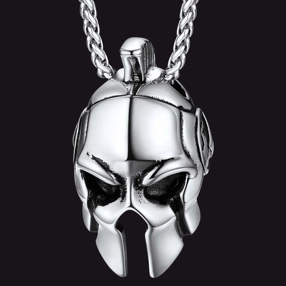 Flash Sale Spartan Helmet Pendant Necklace Greece Jewelry for Men sold by FaithHeart