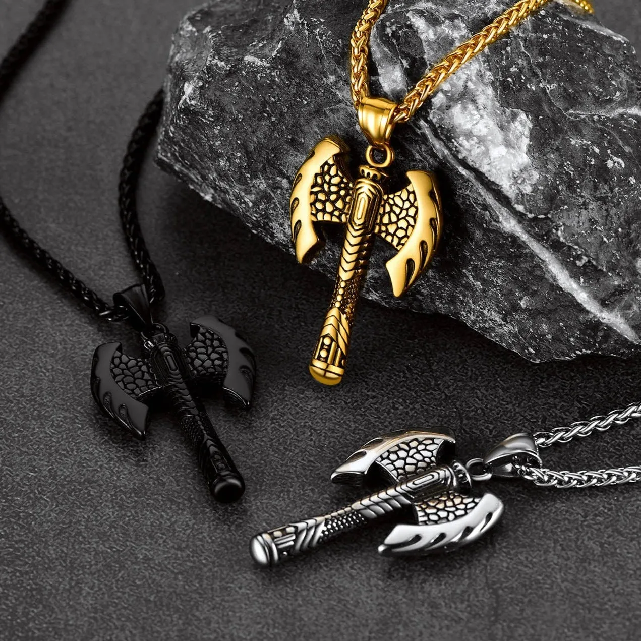 Norse Viking Solid Axe of Perun Necklace Amulet sold by FaithHeart product image thumbnail 3