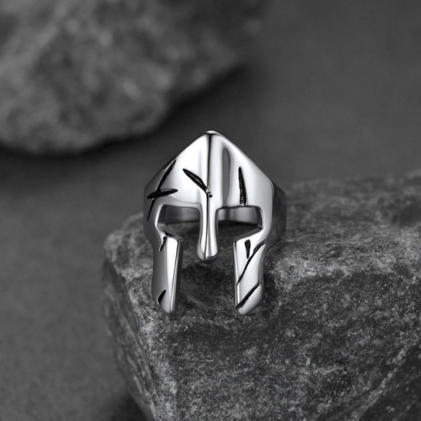 Spartan Warrior Mask Helmet Ring For Men sold by FaithHeart product image thumbnail 4
