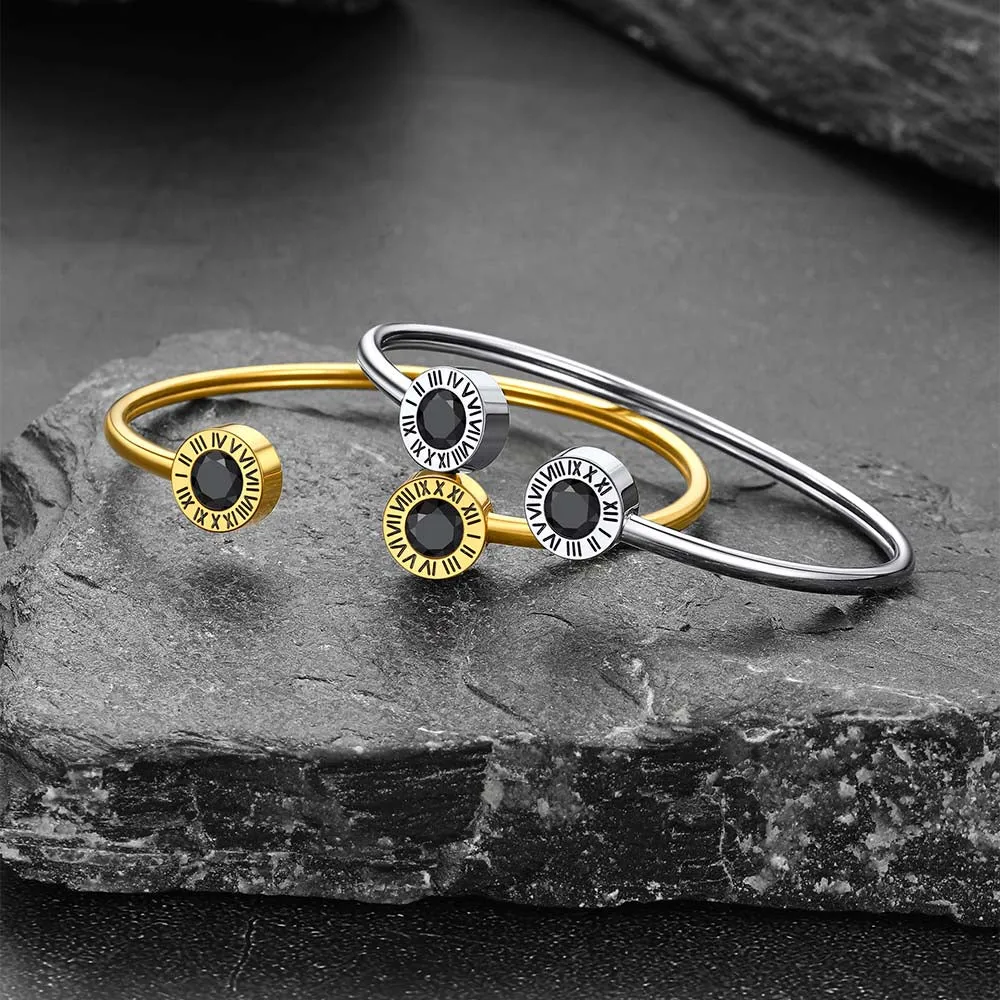 Roman Numerals Birthstone Bracelets for Men Women sold by FaithHeart product image thumbnail 5