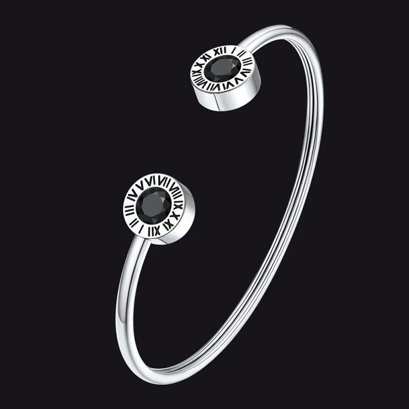 Roman Numerals Birthstone Bracelets for Men Women sold by FaithHeart