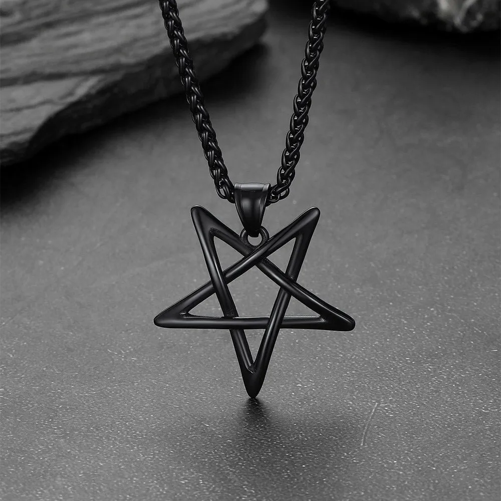 Solomon Satanic Inverted Pentagram Pendant Necklace sold by FaithHeart product image thumbnail 5