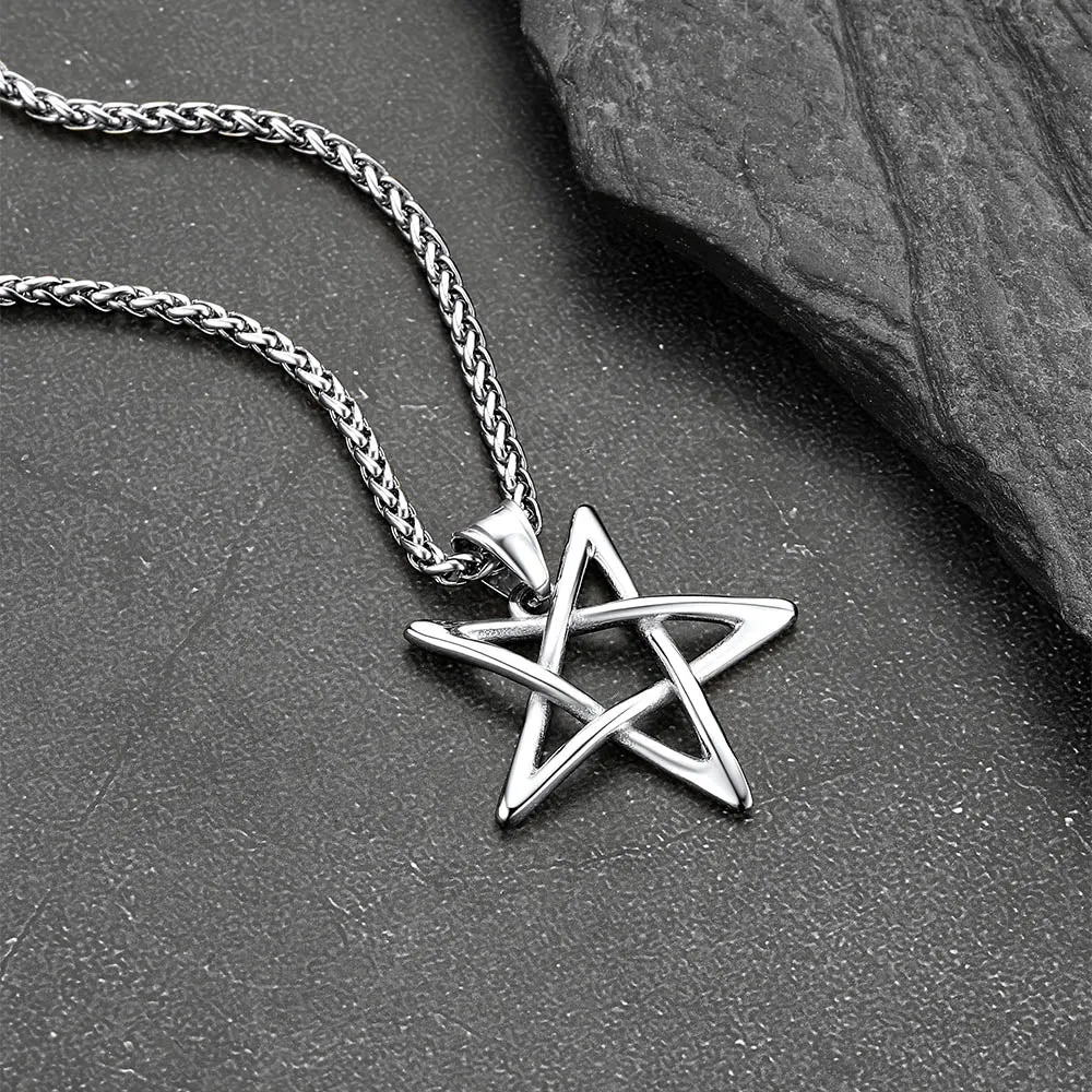 Solomon Satanic Inverted Pentagram Pendant Necklace sold by FaithHeart product image thumbnail 4