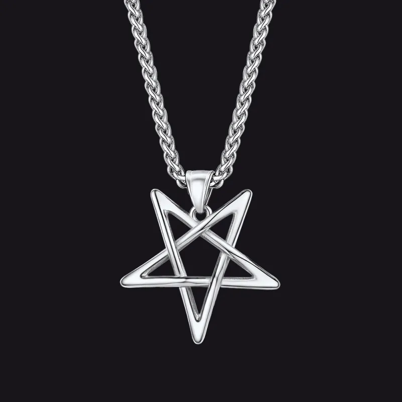 Solomon Satanic Inverted Pentagram Pendant Necklace sold by FaithHeart