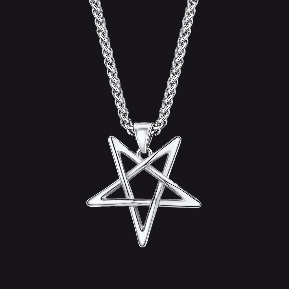 Solomon Satanic Inverted Pentagram Pendant Necklace sold by FaithHeart