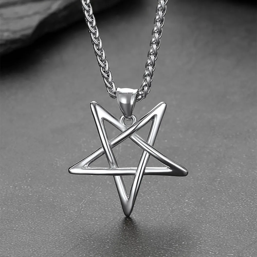 Solomon Satanic Inverted Pentagram Pendant Necklace sold by FaithHeart product image thumbnail 3