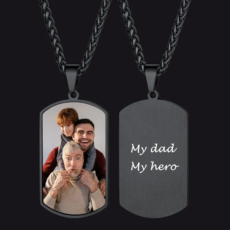 Custom Photo Dog Tag Necklace with Picture Memorial Gift sold by FaithHeart