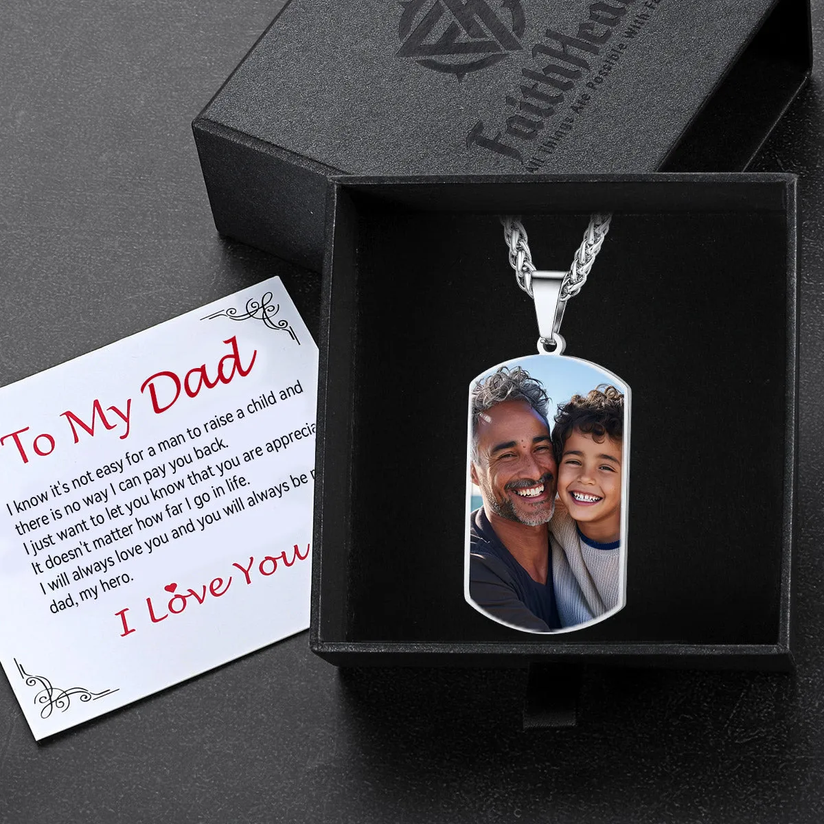 Custom Photo Dog Tag Necklace with Picture Memorial Gift sold by FaithHeart product image thumbnail 5