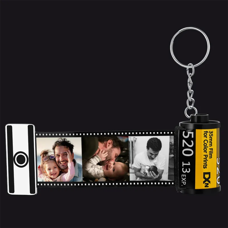Custom Photo Camera Film Roll Keychain Reel Album Gift For Dad Memorial Gift sold by FaithHeart