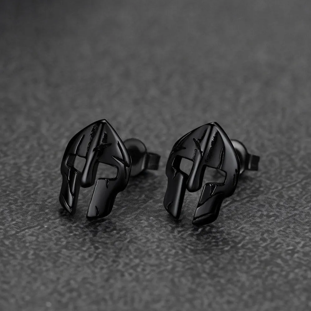 Flash Sale Spartan Helmet Mask Stud Earrings for Men sold by FaithHeart product image thumbnail 5