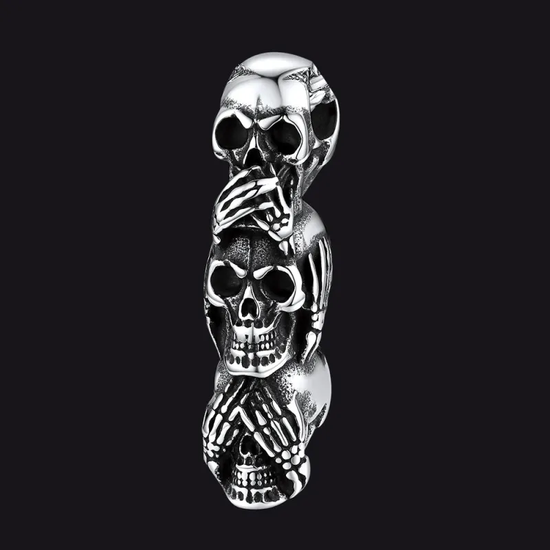 No Evil Skulls Pendant sold by FaithHeart