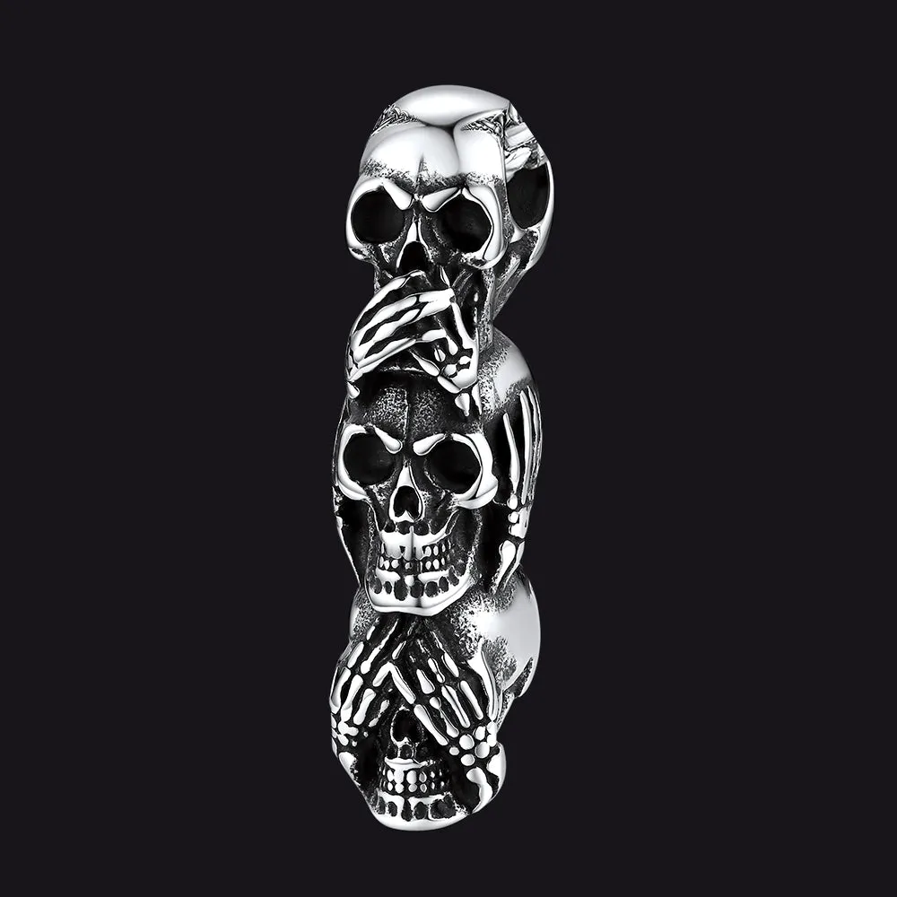 No Evil Skulls Pendant sold by FaithHeart