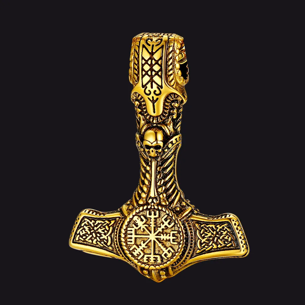 Thor's Hammer Compass Pendant sold by FaithHeart