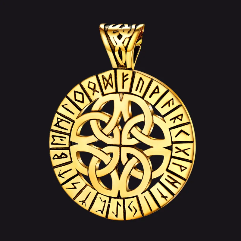 Irish Celtic Knot Runes Pendant sold by FaithHeart