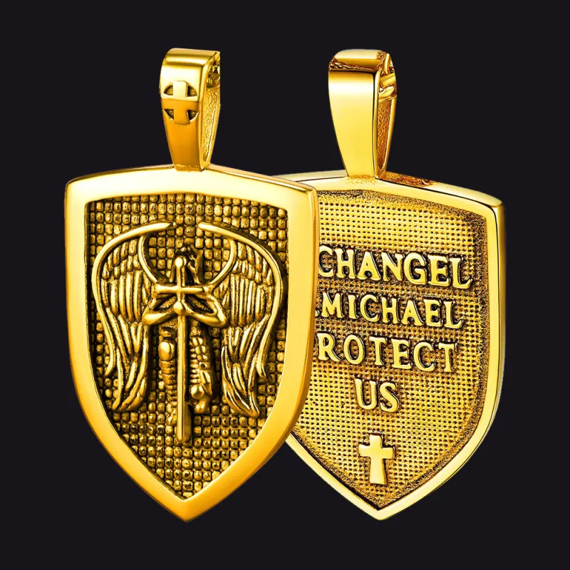 Shield St. Michael Pendant sold by FaithHeart