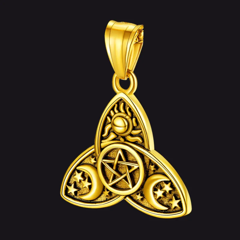 Triple Moon Pentagram Pendant sold by FaithHeart