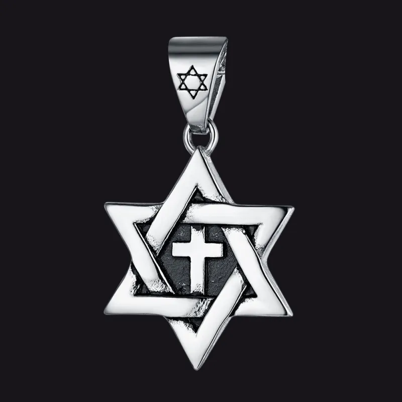 Jewish Star of David With Cross Pendant sold by FaithHeart