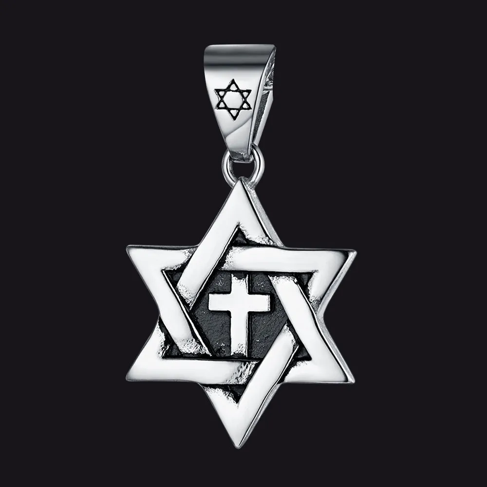 Jewish Star of David With Cross Pendant sold by FaithHeart