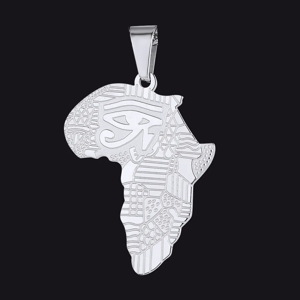 African Map Eye Of Horus Pendant sold by FaithHeart