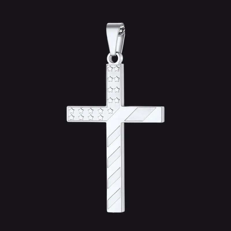 American Flag Cross Pendant sold by FaithHeart
