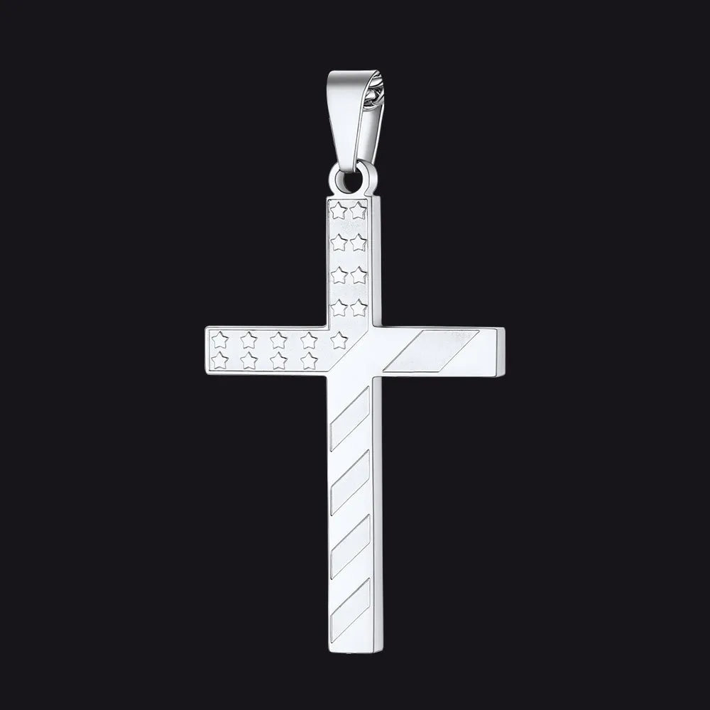 American Flag Cross Pendant sold by FaithHeart