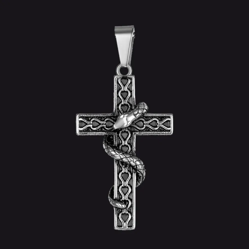 Snake Cross Pendant sold by FaithHeart