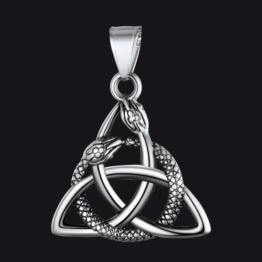 Celtic Trinity Knot Snake Pendant sold by FaithHeart