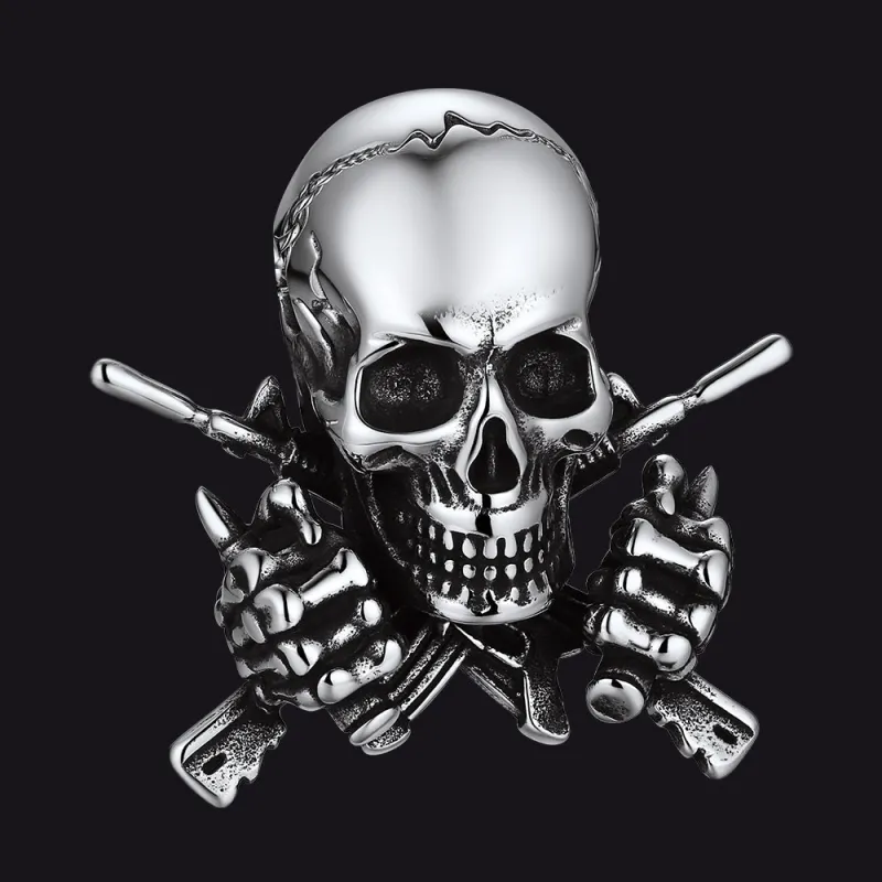Gothic Soldier Skull Pendant sold by FaithHeart