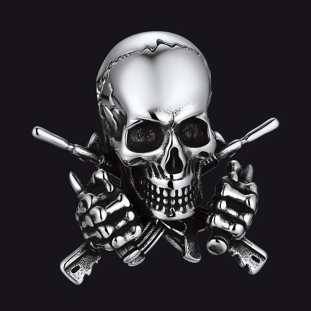 Gothic Soldier Skull Pendant sold by FaithHeart