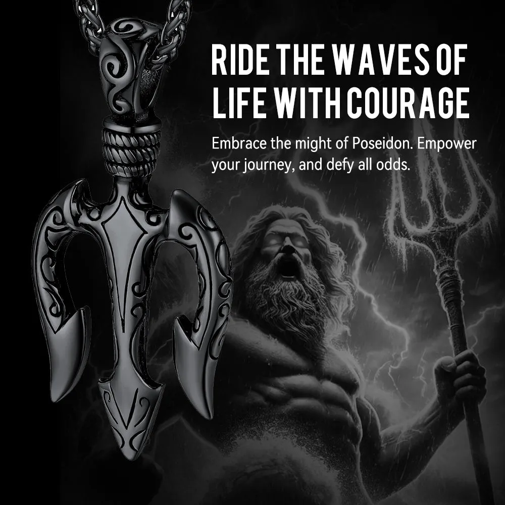 Poseidon Trident Necklace Ancient Greece Amulet Pendant sold by FaithHeart product image thumbnail 3