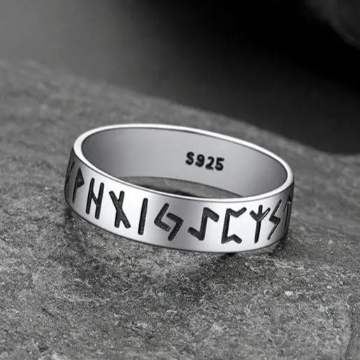 Sterling Silver Norse Viking Runes Ring for Men Women sold by FaithHeart product image thumbnail 4