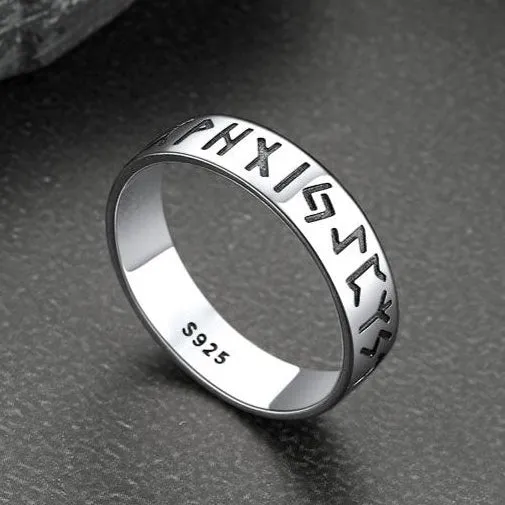 Sterling Silver Norse Viking Runes Ring for Men Women sold by FaithHeart product image thumbnail 3