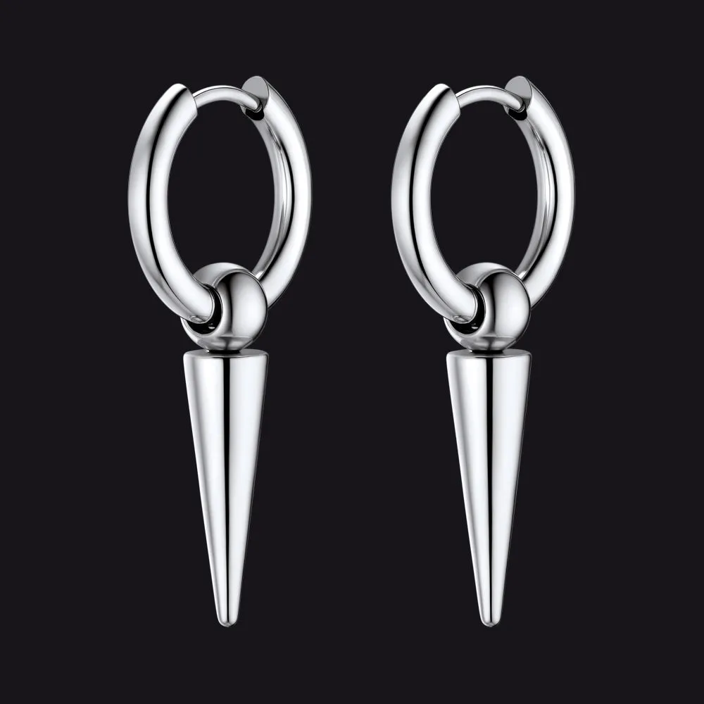 Long Spike Dangle Hoop Earrings For Men Women sold by FaithHeart